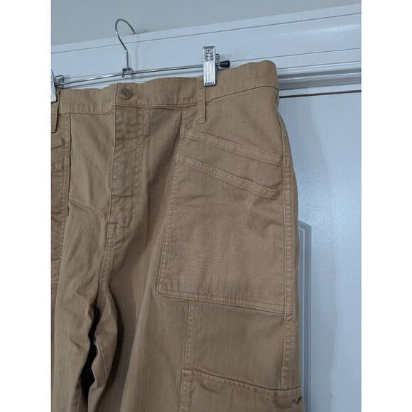 Madewell 90s Straight Cargo Pants women's size 32 tan khaki preppy‎ baggy - Picture 2 of 8